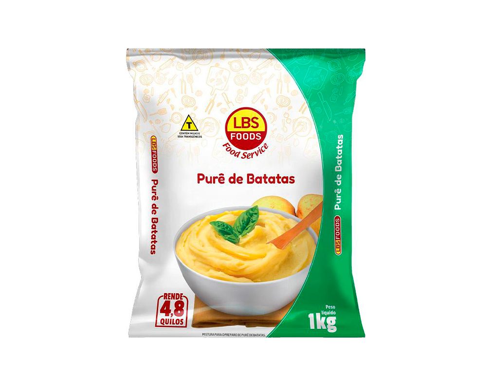 PURÊ DE BATATA LBS 1 KG (CX 8 PCT)